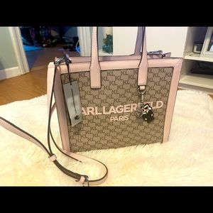 Karl Lagerfeld NOUVEAU TOTE IN PINK LOGO
